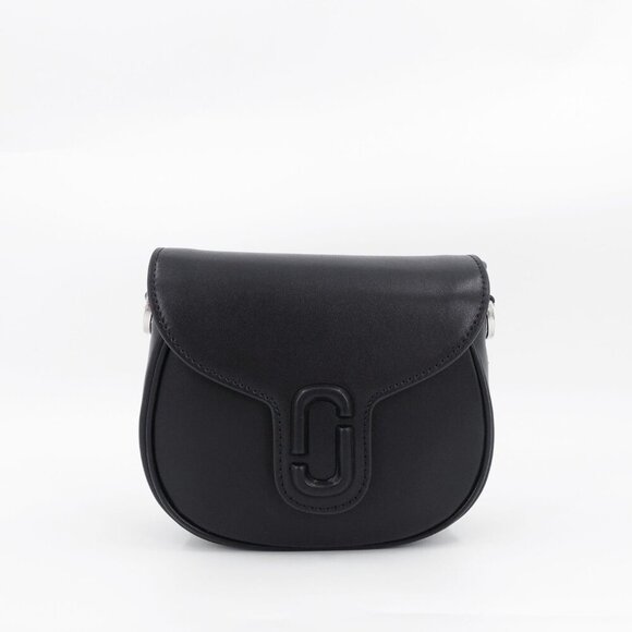 Marc Jacobs Women's The Messenger Saddle Bag Small In Leather Black OS - Picture 4 of 15